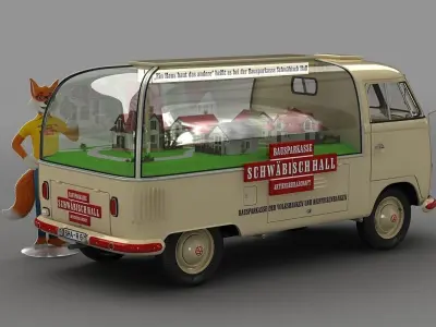 Vw T1 Van 1957 3D model