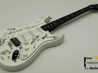 Guitar Fender Stratocaster 3D model
