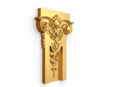 Classic decor ornament carved 07  3D model