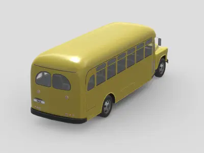 Chevrolet 6700 School Bus 1955 Low-poly 3D model