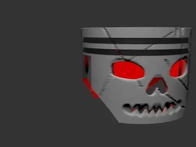 top hat skull 3D print model