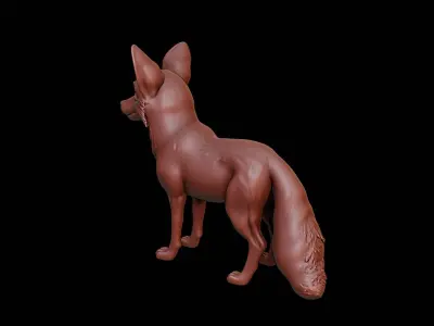 Fox Animal Sculpture 3D print model buy