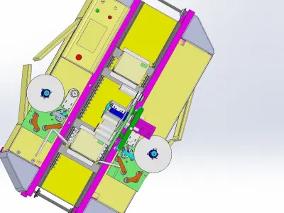 Packaging box labeling machine 3D model