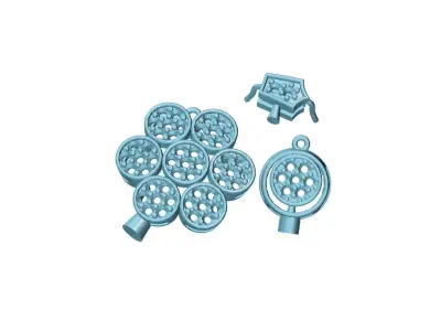 FLOWER EARRING 6 3D print model