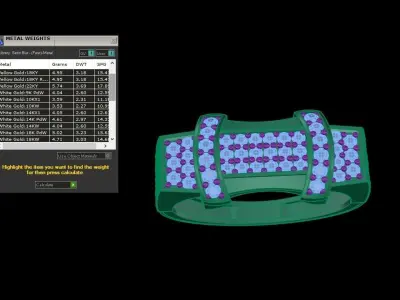 Mens gemstone diamond men Ring with details images 01 3D print model