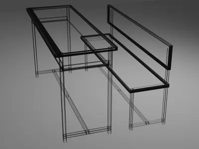 school desk Free low-poly 3D model
