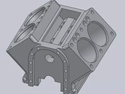 V4 engine block Free 3D print model