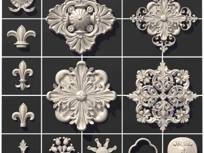 ARCHITECTURAL KITBASH- 600 3d model MEGA Pack  Low-poly 3D model