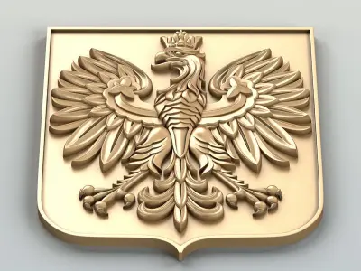 Coat of arms of Poland 3D model