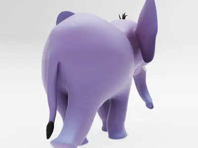 Elephant Low-poly 3D model