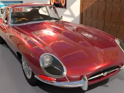 Jaguar E Type 1964 3D model