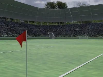 Soccer Stadium - Soccer Fans Low-poly 3D model purchase