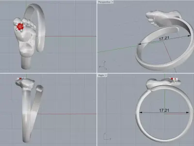 ring woman  3D print model 165