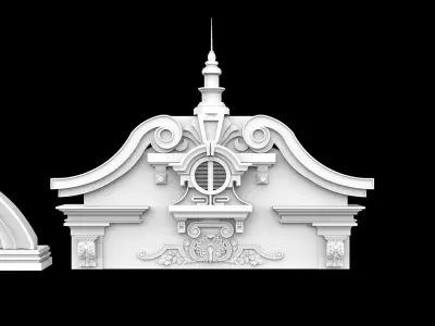 Facade relief ornament decorate 3d model 3D model