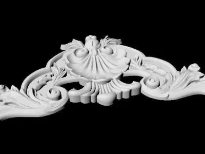 Central decor ornament for furniture 3D model 823