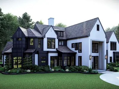 Modern Farm House Number 4 - Stl -Dae file - 3d model Only 3D print model
