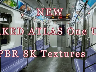 Subway Car Interior HDR Low-poly 3D model