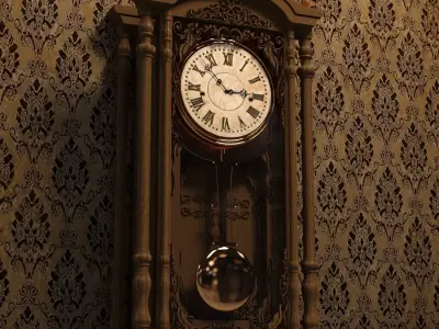 Classic Wall Clock 3D model
