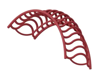 Plastic Exquisite Balcony Rail Toy 3D model