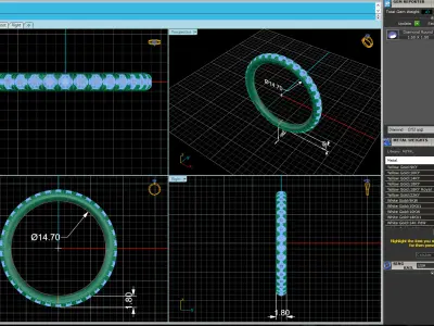 Pav Set Woman Wedding Ring 3D print model purchase