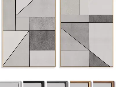 Abstract Painting Frame set 3D model 28