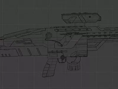 Sci-Fi Rifle Free 3D model Free 3D model