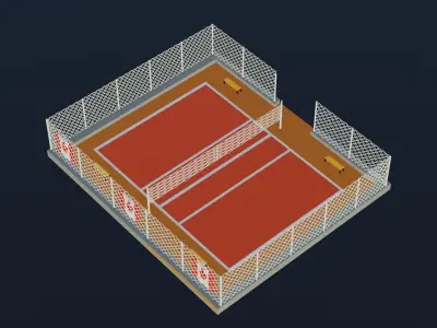 Volleyball Stadium - Canada Low-poly 3D model