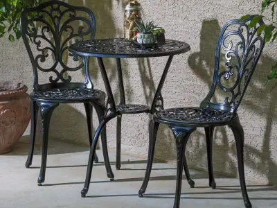 Erik Round Long Bistro Table Set 3D model