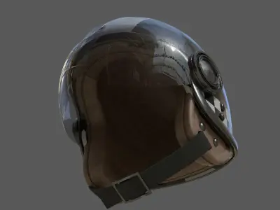 Helmet racer sport Color scifi  Low-poly 3D model