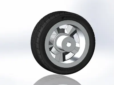 Custom wheels Foose Four42 for your scale model 3D print model