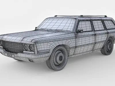 Generic Station Wagon Car 1978 3D model