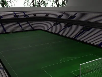 Football Stadium Low-poly 3D model 12