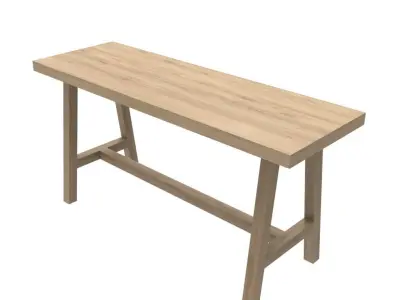 Wooden Bench Pack 3D model