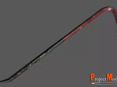 Crowbar-Version001 sword Low-poly 3D model