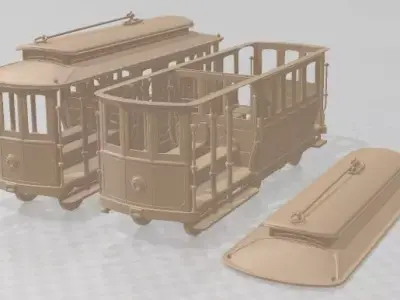 Cable Car - San Francisco Printable 3D print model