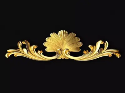 Central decor ornament for furniture 3D model 457