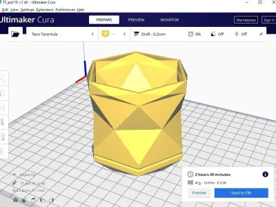 pot plant succulent 16 3D print model