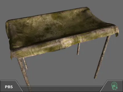 Old Cloth Tent Free low-poly 3D model