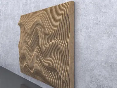 Parametric Wavy Panels 3D model