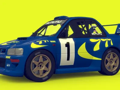 Cartoon Rally Car 1999 3D model