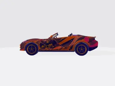 Vehicle Roadster Pursuer Car Low-poly 3D model