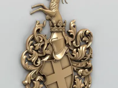 Coat of arms decorative 001 3D model