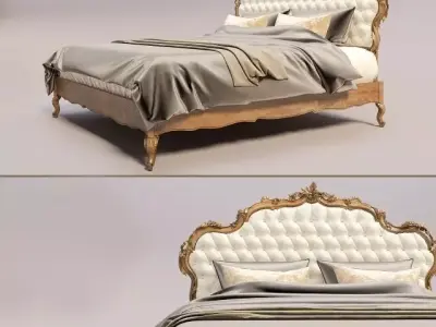 Roberto Giovannini Baroque Carved Bed 3D model