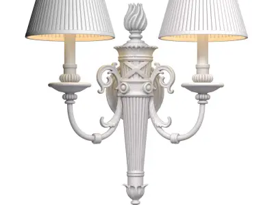 Copper Romantic Wall Sconce in American Classic Style Wall lamp 3D model