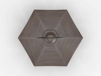 Japanese Style Wood Lantern 3D model