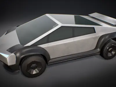 Tesla Cybertruck Sport Car Low-poly 3D model