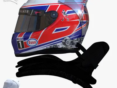 Button Helmet 2016 Low-poly 3D model