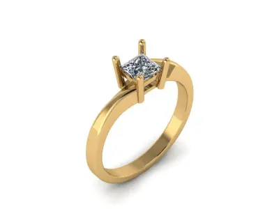 Jewelry Diamond Ring 3D Print Model  3D print model 14
