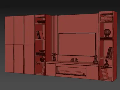 tv wall 7-2 3D model