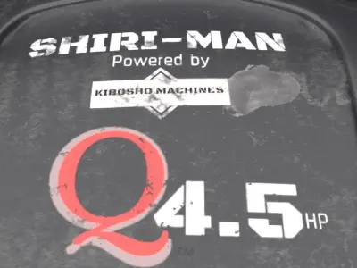 Lawn mower Low-poly 3D model